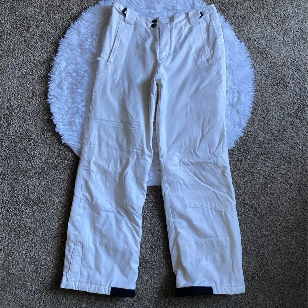 Columbia Waterproof Snow Ski Pants White Insulated Outdoor‎ Youth Size 18/20